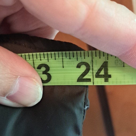 Mens Lands End Brown Snap Front Goose Down Light Puffer Vest Jacket Large VTG - Picture 7 of 8